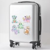 Moeie Chibi Halloween Monsters- handgetekend Sticker (Koffer)