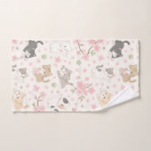 Moeie Chibi Kittens en Kersenbloesems Bad Handdoek (Handdoek)