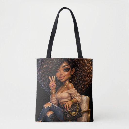 Moeie Chibi Meisje Boodschappentas Tote Bag (Voorkant)
