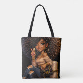 Moeie Chibi Meisje Boodschappentas Tote Bag (Achterkant)