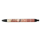 Moeie Chibi Rode Panda Aangepaste Inktpen Zwarte Inkt Pen (Voorkant)