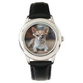 Moeie Chihuahua Kinderen Gepersonaliseerde Horloge