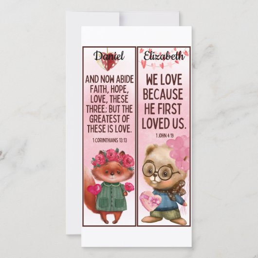 Moeie christelijke liefde Bijbelverzen Kinderen bl Kaart (Voorkant)