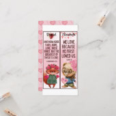 Moeie christelijke liefde Bijbelverzen Kinderen bl Kaart (Voorkant / Achterkant in situ)