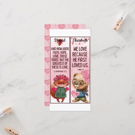 Moeie christelijke liefde Bijbelverzen Kinderen bl Kaart (Voorkant / Achterkant in situ)