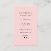 Moeie Cookie winkel roze Loyalty visitekaartje (Achterkant)