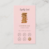 Moeie Cookie winkel roze Loyalty visitekaartje (Voorkant)