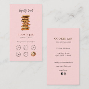 Moeie Cookie winkel roze Loyalty  visitekaartje