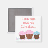 Moeie Cupcakes Met Spreuk Magneet (Voorkant / Achterkant)
