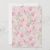 Moeie Dieren Bloemig Roze Roze Meisje Baby Shower Kaart (Achterkant)