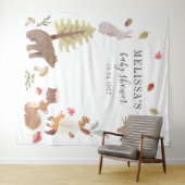 Moeie Dieren uit het Bos Baby Shower Wandkleed (In Situ (horizontaal))