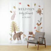 Moeie Dieren uit het Bos Baby Shower Wandkleed (In situ)