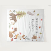 Moeie Dieren uit het Bos Babyfeestje Wandkleed (Voorkant (horizontaal))