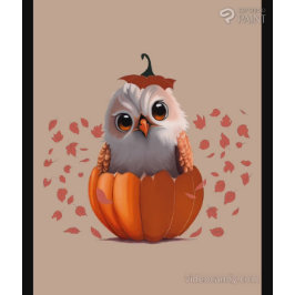 Moeie dieren van een uil: Het herfstbos Hangend Wandkleed