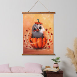 Moeie dieren van een uil: Het herfstbos Hangend Wandkleed