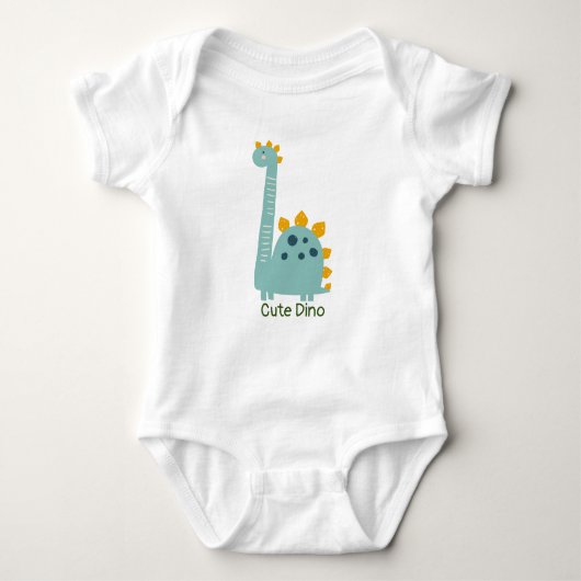 Moeie Dino Persoonlijke Baby Body Romper (Voorkant)