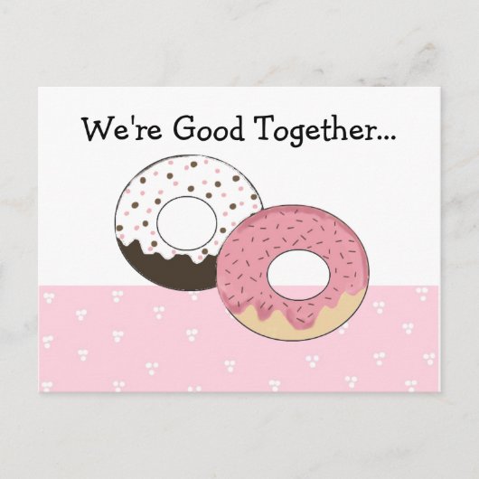 Moeie donuts met bericht... briefkaart (Voorkant)