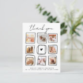 Moeie Doodles Meerdere Foto's Dank Je Wel Baby Sho Briefkaart (Staand voorkant)