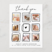 Moeie Doodles Meerdere Foto's Dank Je Wel Baby Sho Briefkaart (Voorkant)