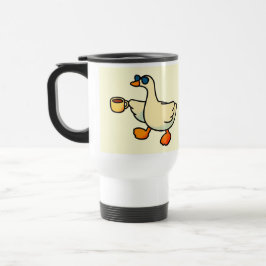 Moeie Eend Met Koffiekop RVS Tumbler Reisbeker