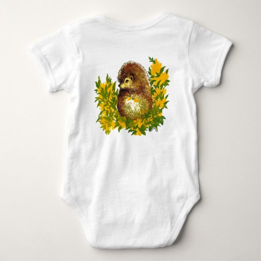 Moeie Egel Baby Jersey Bodysuit (Achterkant)