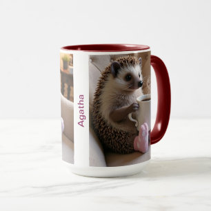 Moeie Egel Koffie Fluffy Sokken Bewerkbaar Mok