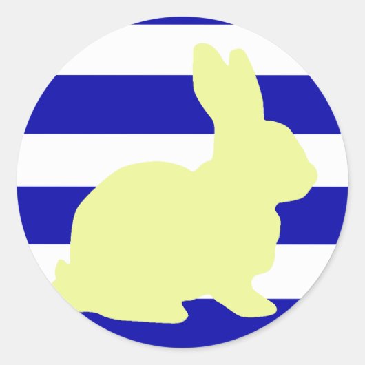 Moeie en funky konijn strepen sticker (Voorkant)