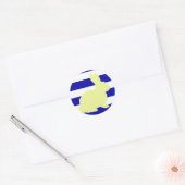 Moeie en funky konijn strepen sticker (Envelop)