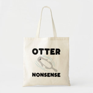 Moeie en grappige otter boodschappentas tote bag