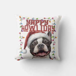 Moeie Franse Bulldog Kerstverlichting  Kussen