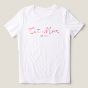 Moeie Geborduurde Kattenliefhebber Moeder Voeg Uw Tri-Blend Shirt