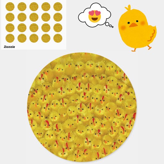 Moeie Gele Pasen Kuikens Sticker