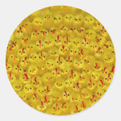 Moeie Gele Pasen Kuikens Sticker (Voorkant)