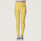 Moeie Gele Workout Yoga Dames Leggings (Voorkant)