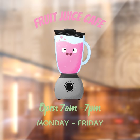 Moeie gelukkige voedsel blender keukenapparaat car raamsticker (Vel 2)