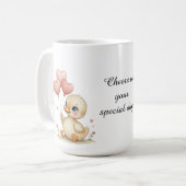 Moeie gepersonaliseerde eendjesmok koffiemok (Voorkant links)