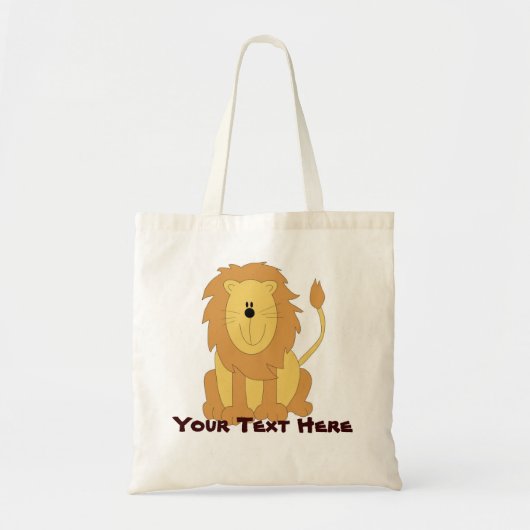 Moeie gepersonaliseerde leeuwentas tote bag (Voorkant)