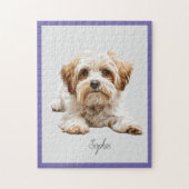 Moeie gepersonaliseerde Maltese legpuzzel (Verticaal)
