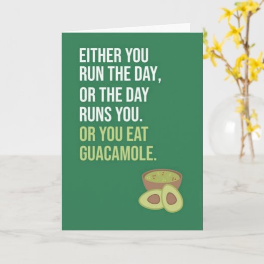 Moeie Grappige Groene Guacamole Kaarten Avocado (Gele Bloem)