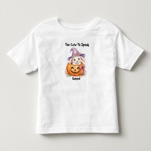 Moeie Halloween Konijn Pompoen Custom Kinder Shirts (Voorkant)