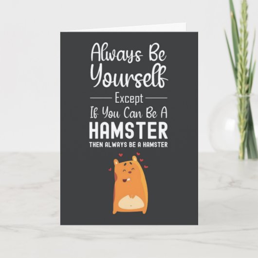 Moeie Hamster Kaarten Grappige Dierenliefhebber Hu (Voorkant)