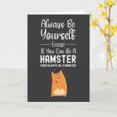 Moeie Hamster Kaarten Grappige Dierenliefhebber Hu (Gele Bloem)