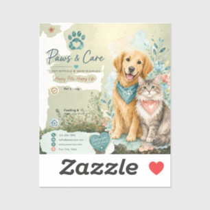 Moeie Hond En Kat Huisdier Oppasser Hond Uitlater Sticker
