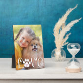 Moeie Hond LIEFDE Pootafdruk Foto Op Maat Fotoplaat (Zijkant)