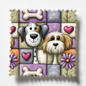 Moeie Hond Patchwork Patroon Huisdierverzorger Schort