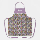 Moeie Hond Patchwork Patroon Huisdierverzorger Schort (Voorkant)