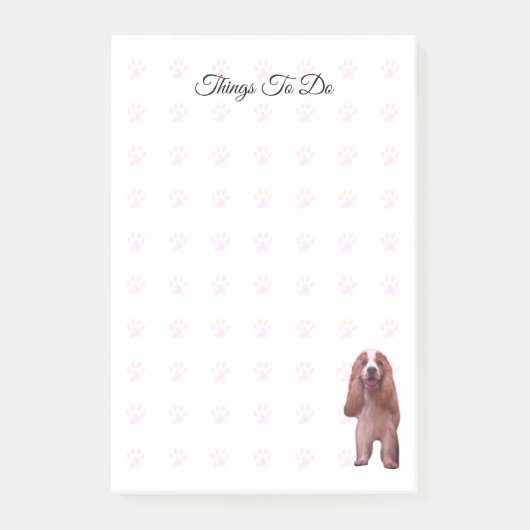 Moeie Hond & Poot Patroon Dingen Om Te Doen Post-it® Notes (Voorkant)