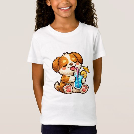 Moeie Hond Zomerdrankje T-shirt (Voorkant)