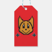 Moeie Honden Pixel Art | Kawaii 8-Bit Cadeaulabel (Achterkant)