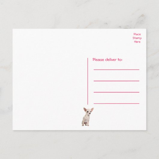 Moeie Hondenbaby Grappige Chihuahua Verjaardag Briefkaart (Achterkant)